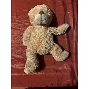 Back2Fun Teddy Bear Plush Light Brown Soft Stuffed Animal 15in Cute Tag Small